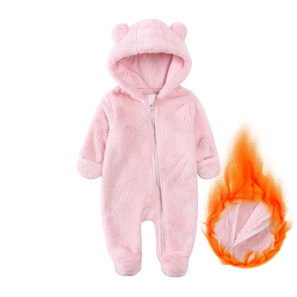 Kids Tales Cuddle Cove Cotton-Lined Hooded Baby Romper