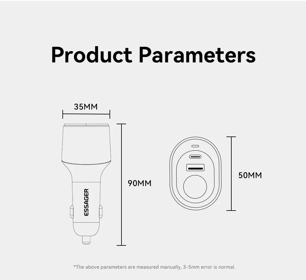 Essager 120W USB C Car Charger - ShopHub