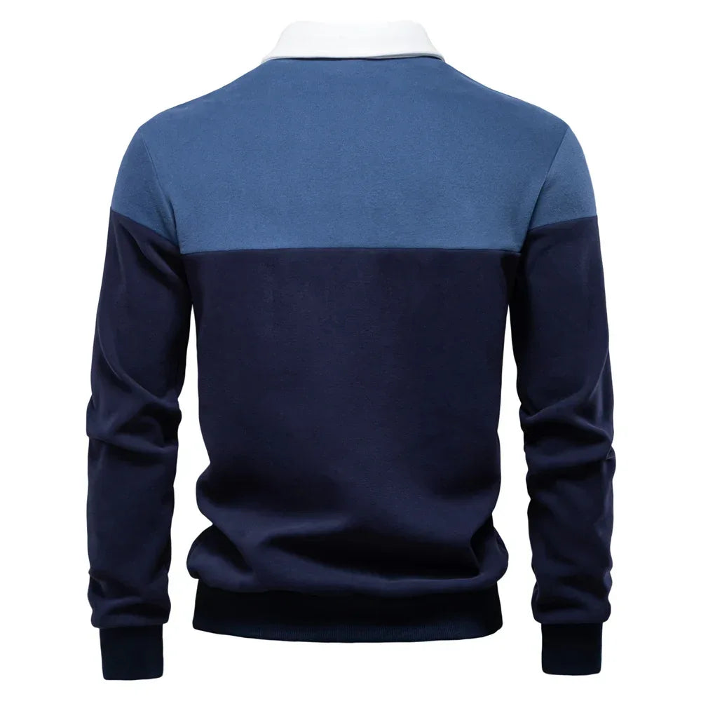 AIOPESON Men's Premium Cotton Block Sweatshirts - ShopHub