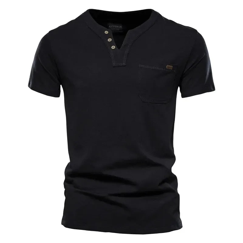 AIOPESON Cotton V-Neck T-Shirts - ShopHub