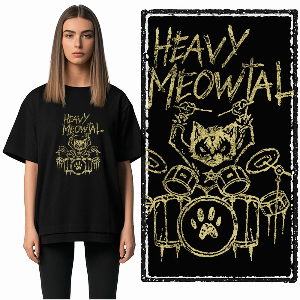 COOLMIND Cat Graphic T-Shirt | Women's Relaxed Black Tee