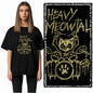 COOLMIND Cat Graphic T-Shirt | Women's Relaxed Black Tee