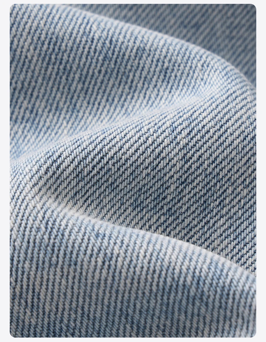 SIMWOOD 2026 Autumn New Loose Straight 13.5oz  100% Cotton Washed Vintage Jeans Men Plus Size Denim Trousers