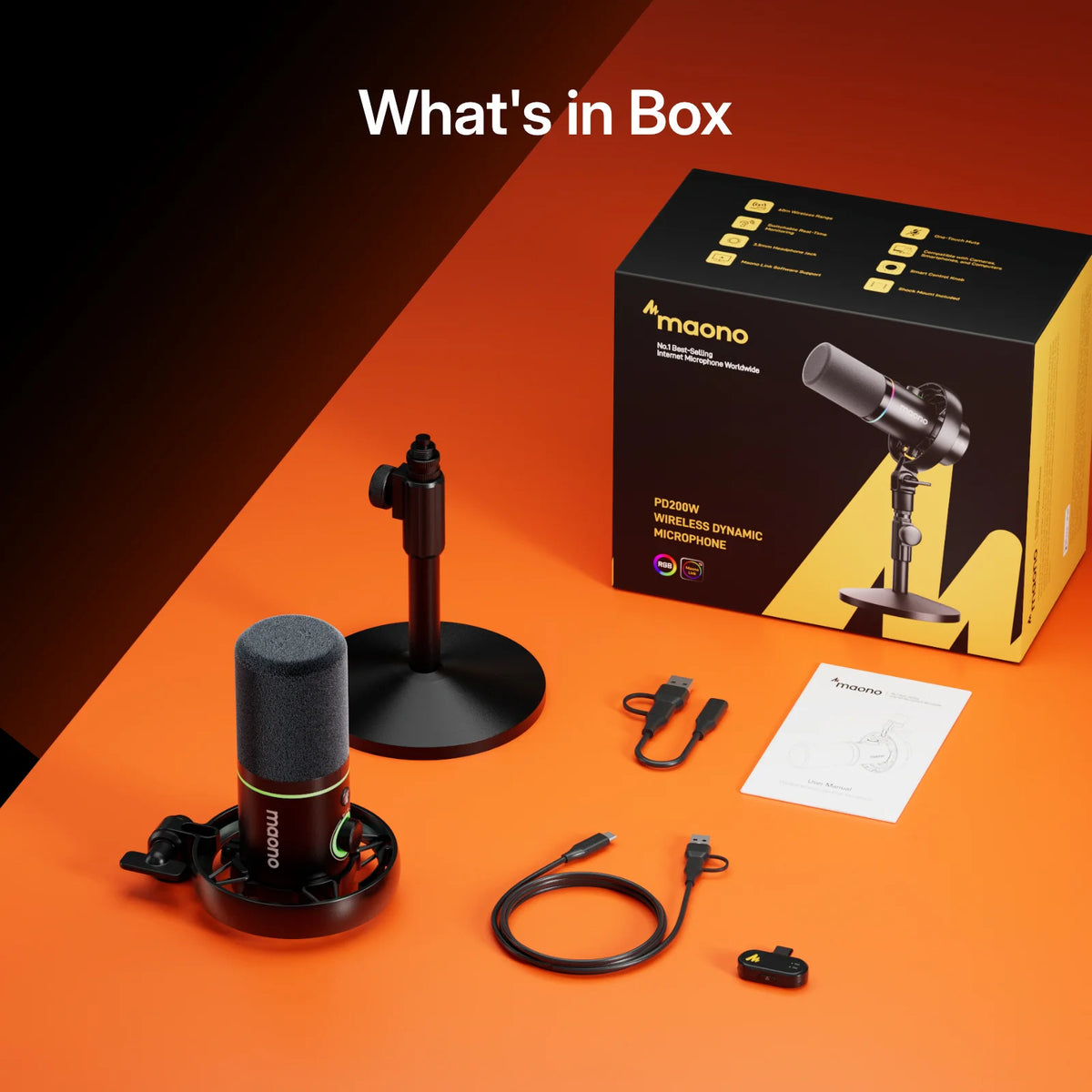 MAONO PD200W Wireless USB XLR Microphone