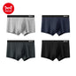 MiiOW Cotton Men's Boxer Shorts - 4Pcs Breathable Antibacterial Underwear for Men