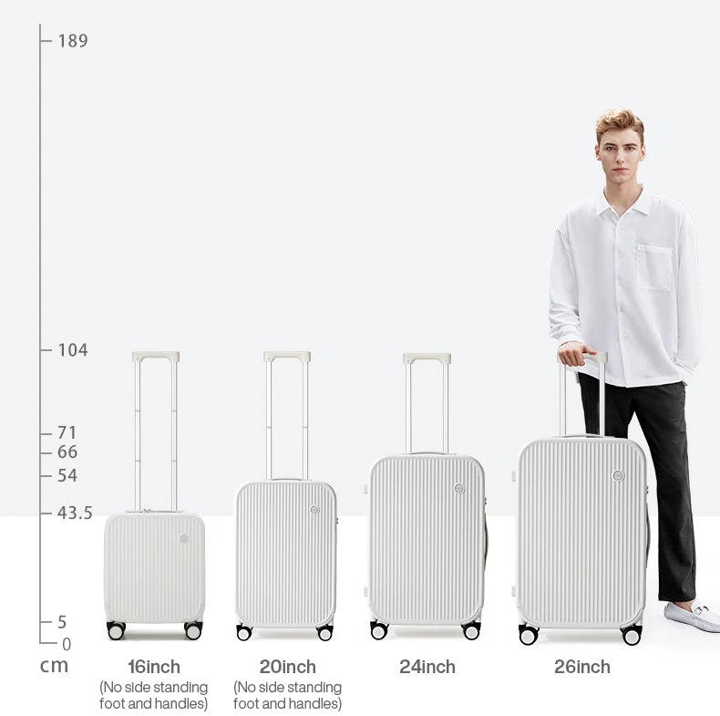 Mixi Striped Travel Luggage 16", 20", 24", and 26"