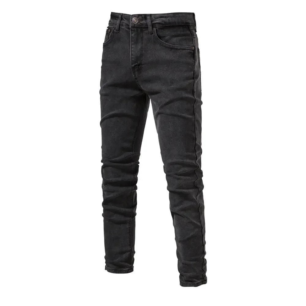 AIOPESON Men's Slim Fit Straight Jeans - ShopHub