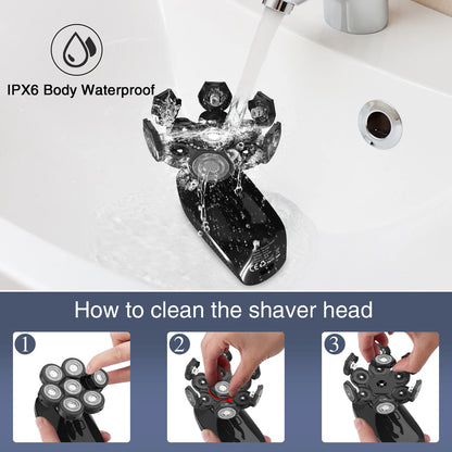 Kensen S8 Electric Head Shaver for Men 7D Floating Cutter