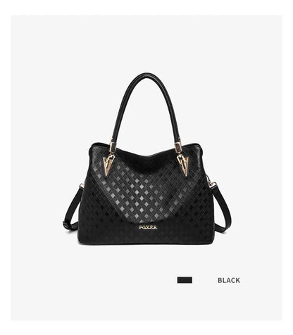 FOXER Lady's Handbag Genuine Leather 2026 Elegant Female Shoulder Bag Luxury Design Crossbody Bag Diamond Embossing Commute Work