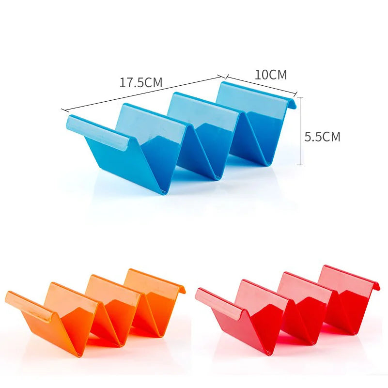 4PCS Taco Holder Rack Multicoloured Wavy Tortilla Tray