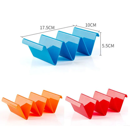 4PCS Taco Holder Rack Multicoloured Wavy Tortilla Tray