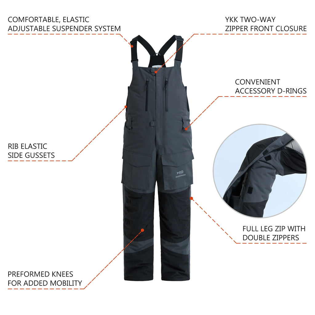 BASSDASH Men’s Insulated Waterproof Hunting & Fishing Bibs ShopHub