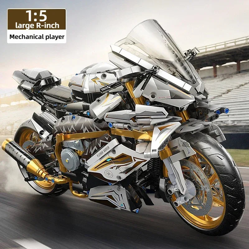 TOYLINX 1:5 Alloy Motorcycle Model With 2045 Pieces - ShopHub
