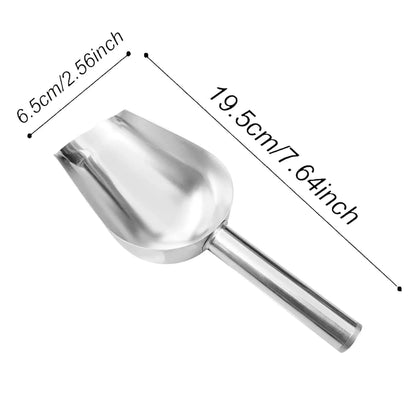 3PC Stainless Steel Scoop Set | Heavy Duty Ice Shovel for Pet Food & Grains | Multi-Use Commercial Kitchen Tool Rustproof