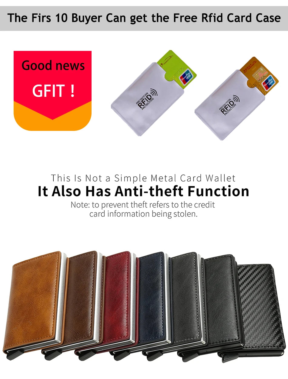 Compact Men's Wallets With RFID Protection