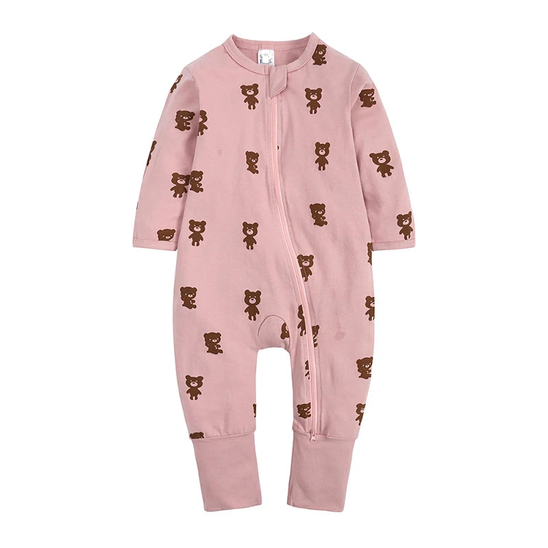 Kids Tales Little Moments Cotton-Blend Double-Zip Baby Romper