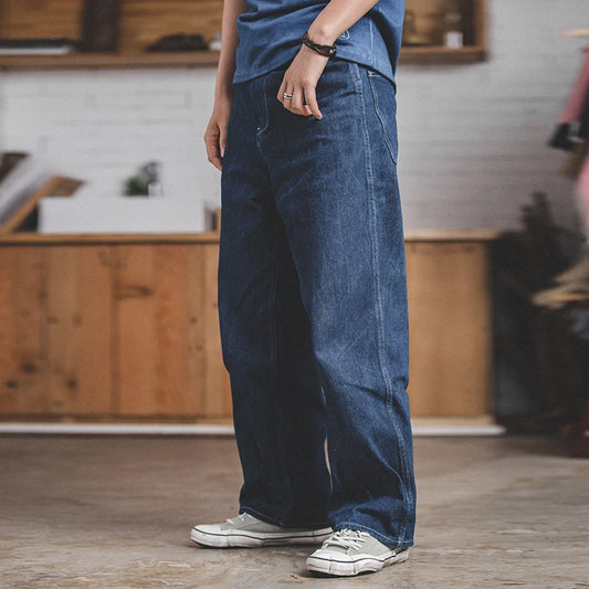 Maden Wide Leg Pants 11.5 Oz Dark Blue Jeans