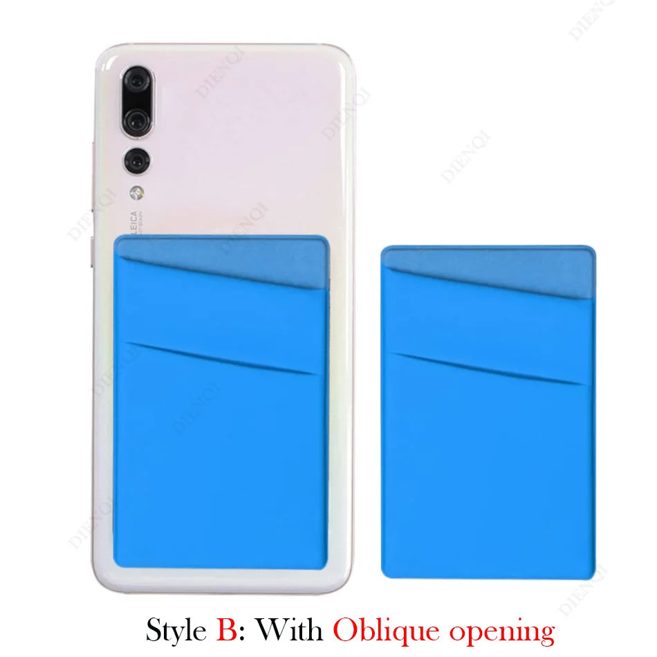 Mobile Phone Card Holders Phone Wallet Stick on Card Holder for Phone Case Adhesive Sticker Cell Phone Wallet Credit Cardholder