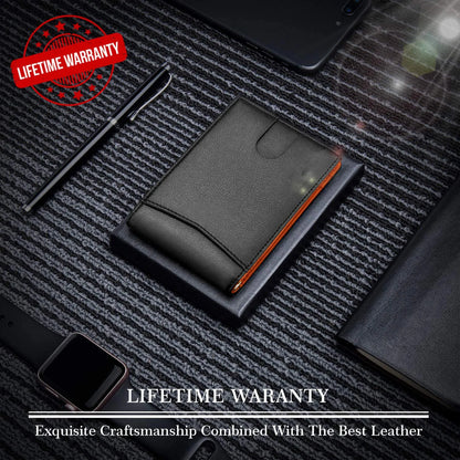 Rfid Leather Men Wallets Money Bag Slim Thin Card Holder Wallet Carbon Fiber Male Small Short Purse Black Billfold Walet Gifts