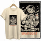 COOLMIND Beige Cat Graphic T-Shirt | Women's Relaxed Fit