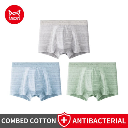 MiiOW Men's Cotton Boxershorts - 3Pcs Set