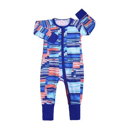 Kids Tales Little Bloom Cotton-Blend Double-Zip Romper