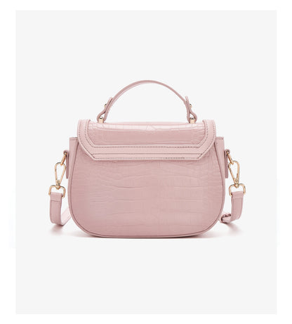 FOXER Chic Luxury Shoulder Bag for Women PU Leather Pink Top‑handle Handbag Fashion Ladies Crossbody Purse for Daily Dating