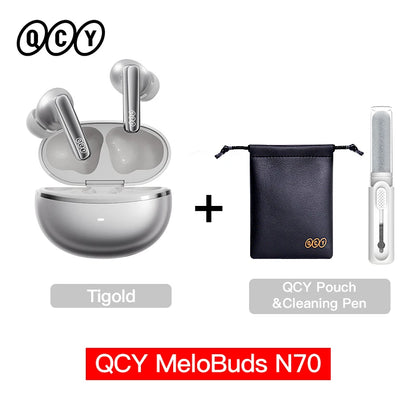 QCY MeloBuds N70 Wireless Earphones with Hybrid Adaptive ANC, Hi-Res Sound, and 50Hrs Battery Life