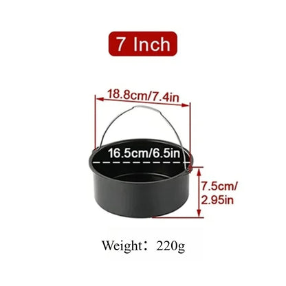 1pc Round Non-Stick Cake Mold 6/7/8 Inch, for Air Fryer
