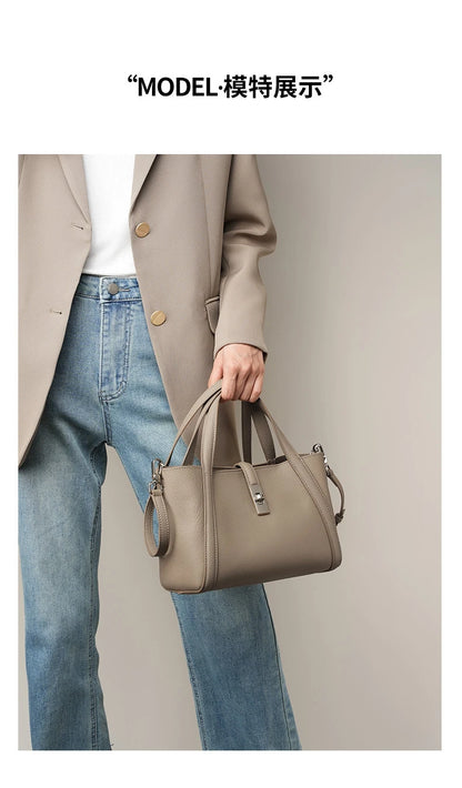 FOXER Brand Genuine Leather Women's Handbag 2026 Fashion Female Bucket Bag Luxury Design Shoulder Bag Versatile Crossbody Purse