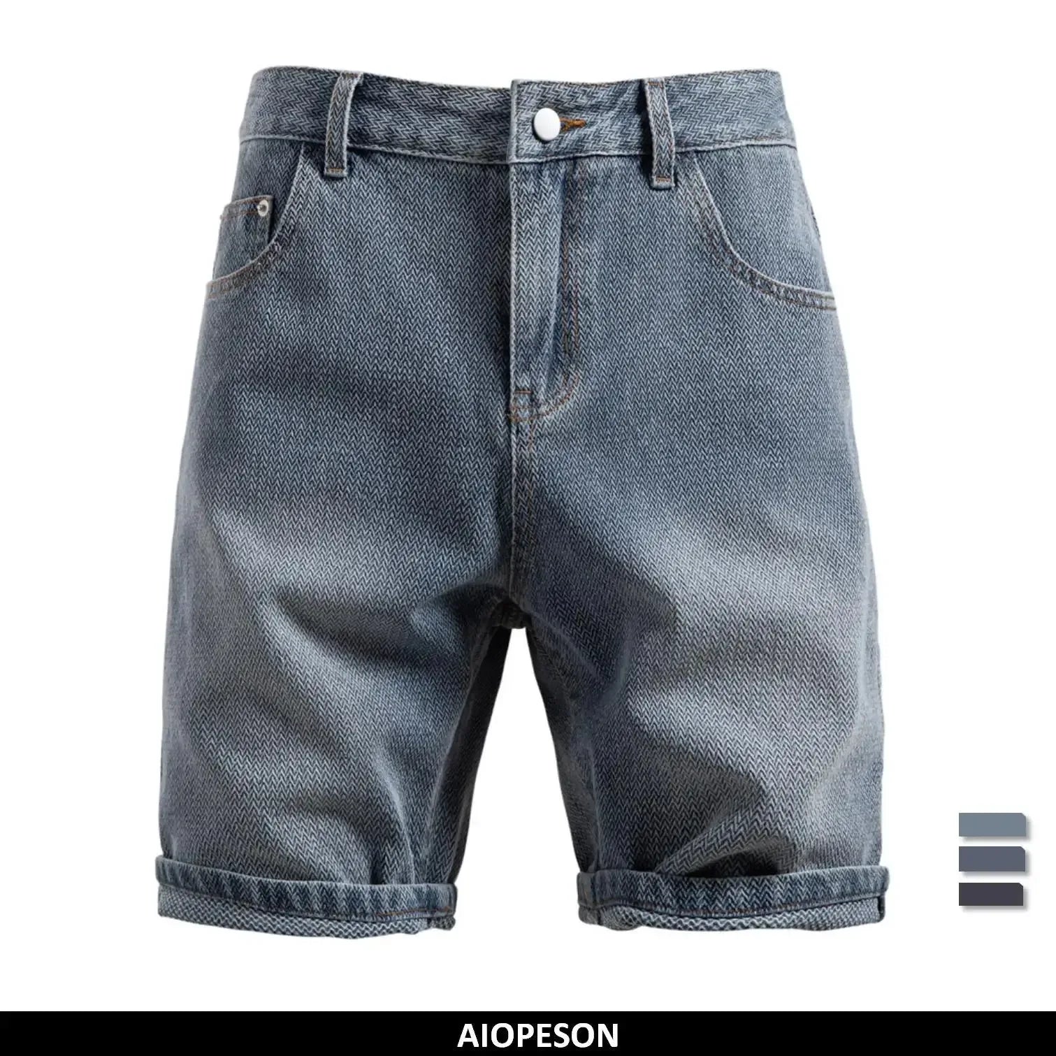 AIOPESON Men's Retro Denim Shorts - ShopHub