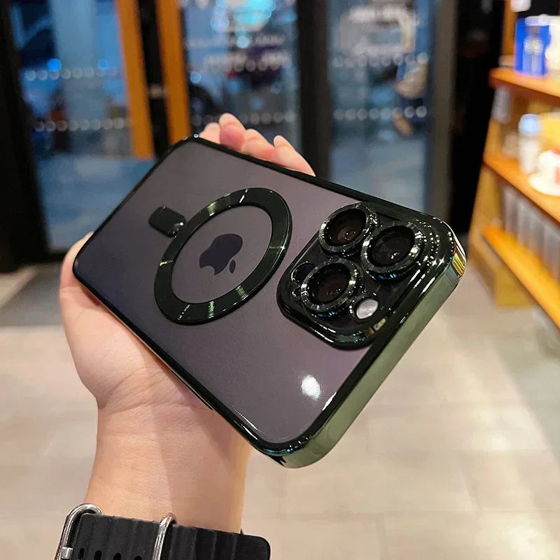 QIXTWO Luxury Magnetic Plating Clear Case - ShopHub