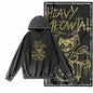 Night Prowler Cat Graphic Acid-Washed Black Hoodie