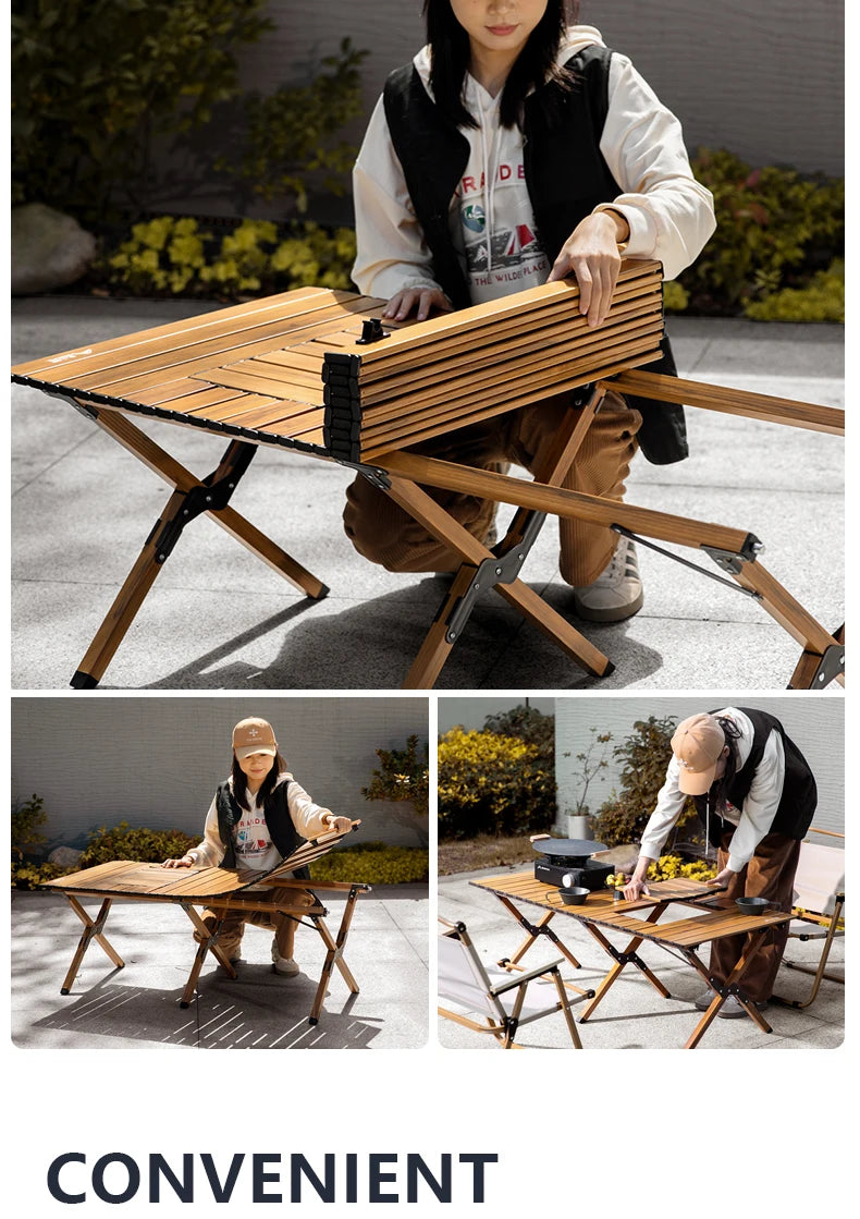 BISINNA Aluminum Alloy Custom Egg Roll Table