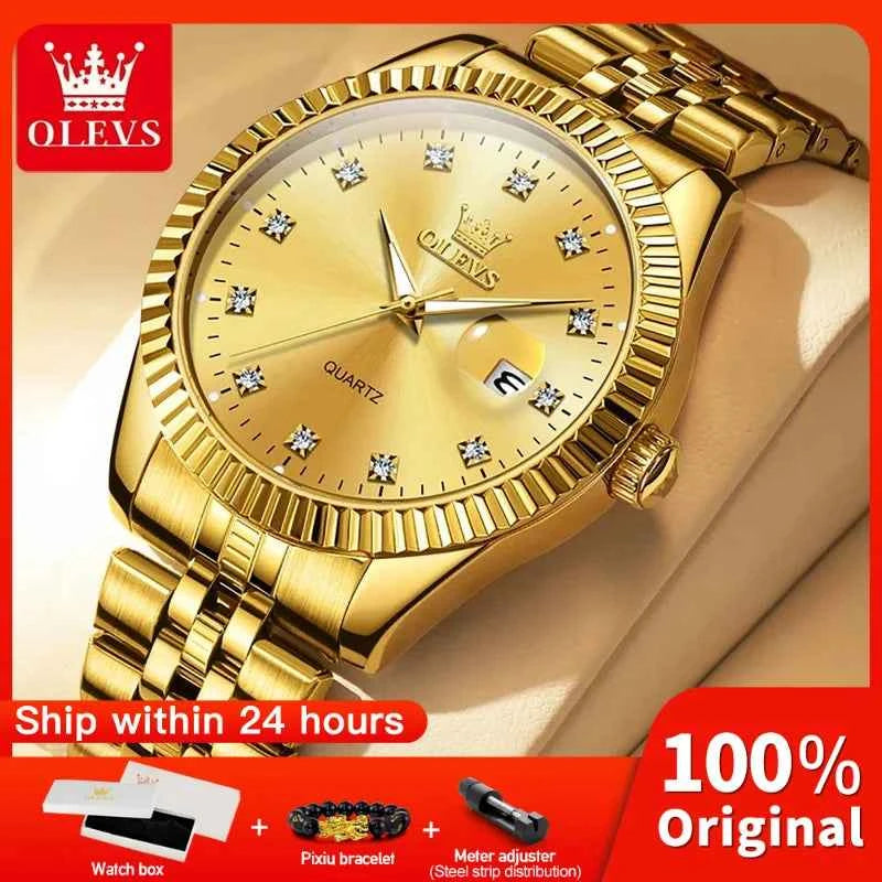 OLEVS 5526 Waterproof Watch for Men and Women - Luminous Quartz Wristwatch with Calendar - Fashionable Date Gift