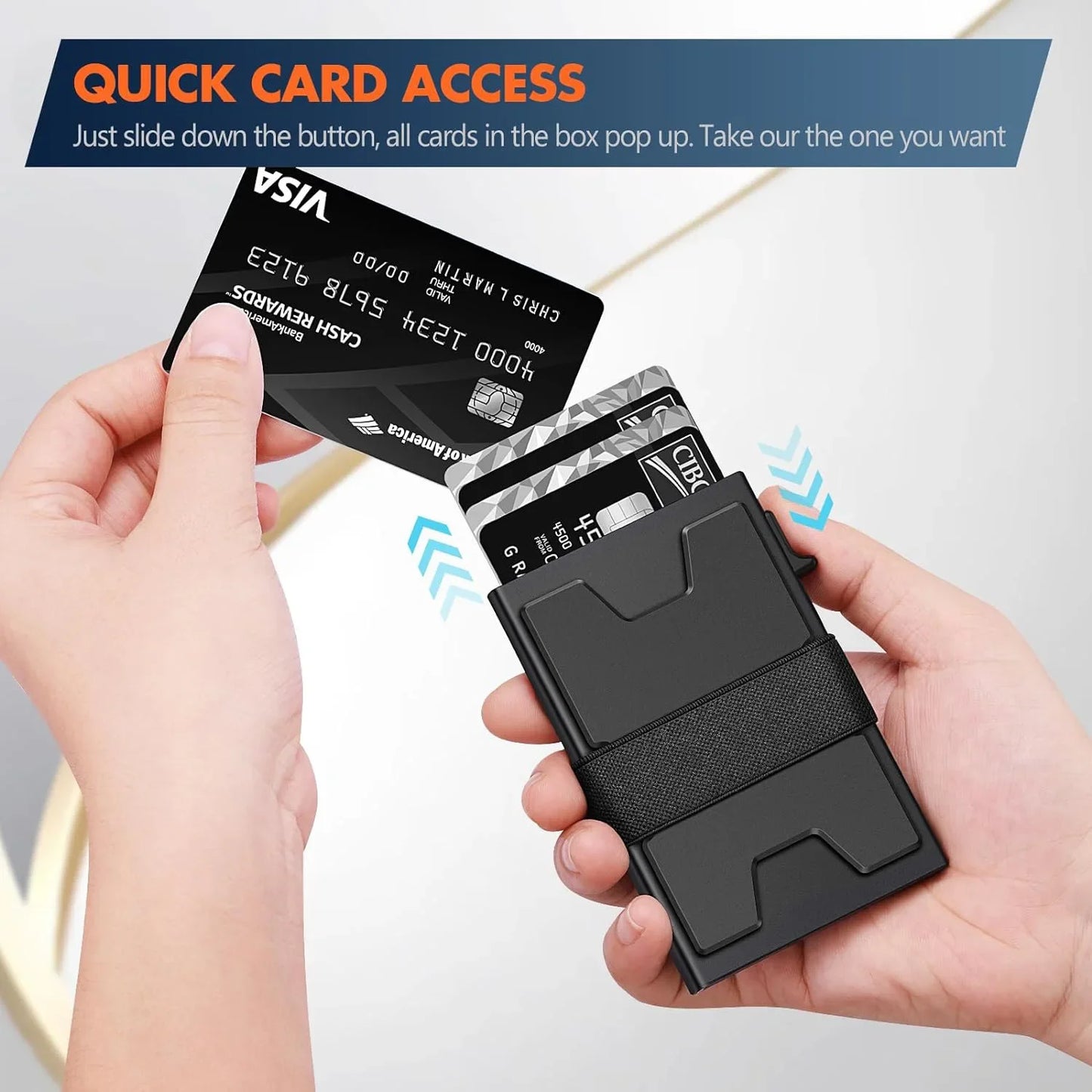 Aluminium Card Holder Rfid Blocking Wallet