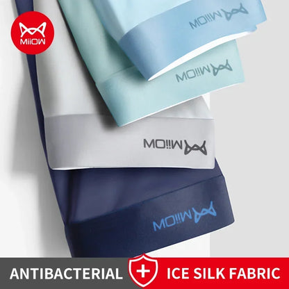 MiiOW Graphene Antibacterial Men’s Boxers - 4Pcs Ice Silk Breathable Underwear Briefs
