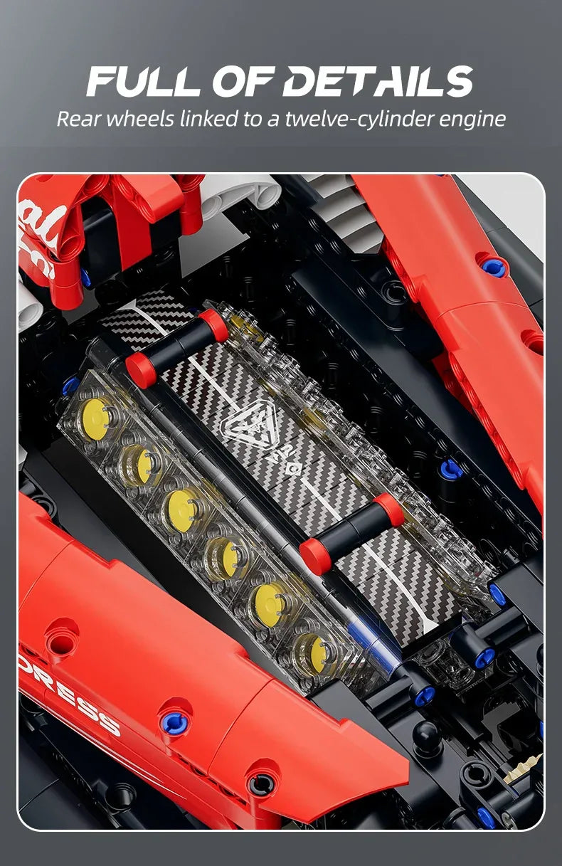 TOYLINX 1768PCS 1:8 F1 Race Cars Building Set - ShopHub