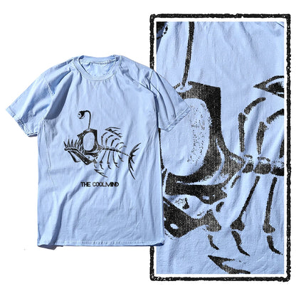 Bonefish Skull Deep Sea Fish Skeleton Funny Fisherman men T-Shirt Cotton O-Neck Short Sleeve Men T Shirt Oversize Streetwear