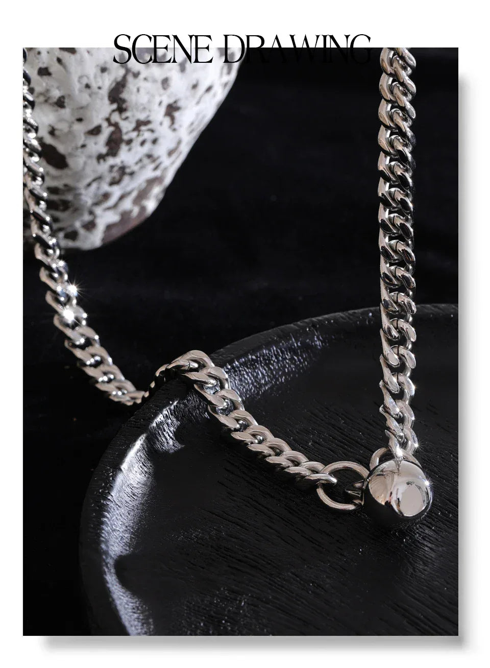 60cm High Quality Stainless Steel Chain Dumbbell Pendant Drop Necklace - ShopHub