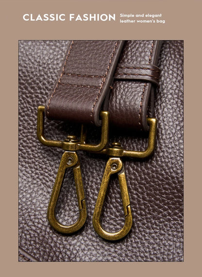 FOXER Genuine Leather Shoulder Bag for Women Large Capacity Handbag Female Casual Tote Bag Computer Bag Crossbody Purse as Gift