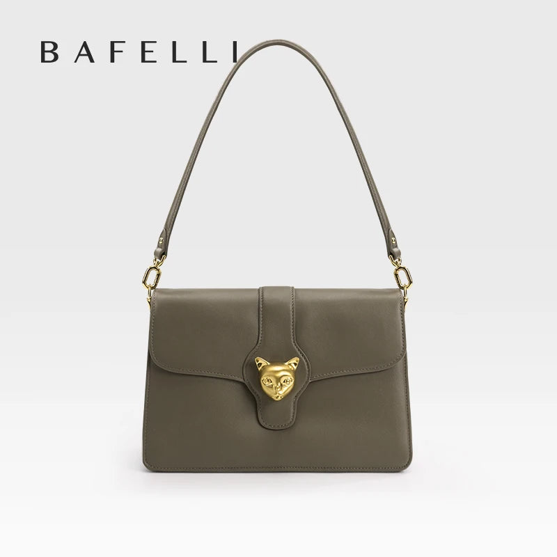 BAFELLI Full-Leather Square Shoulder Bag