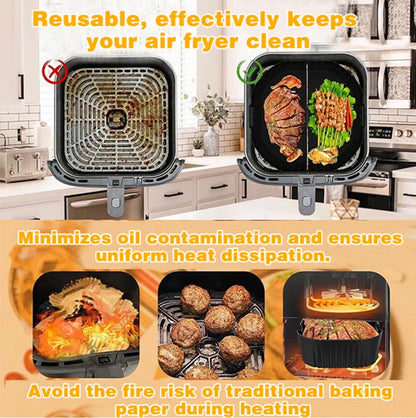 Premium 23cm Silicone Air Fryer Basket Liner for Ninja 180,Cosori 5.5L/6L/6.1L, Phi Series 2000 6.2L Na230