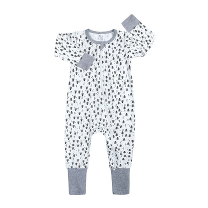 Kids Tales Little Daydream Cotton-Blend Double-Zip Romper