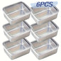 6Pcs Stainless Steel Food Containers