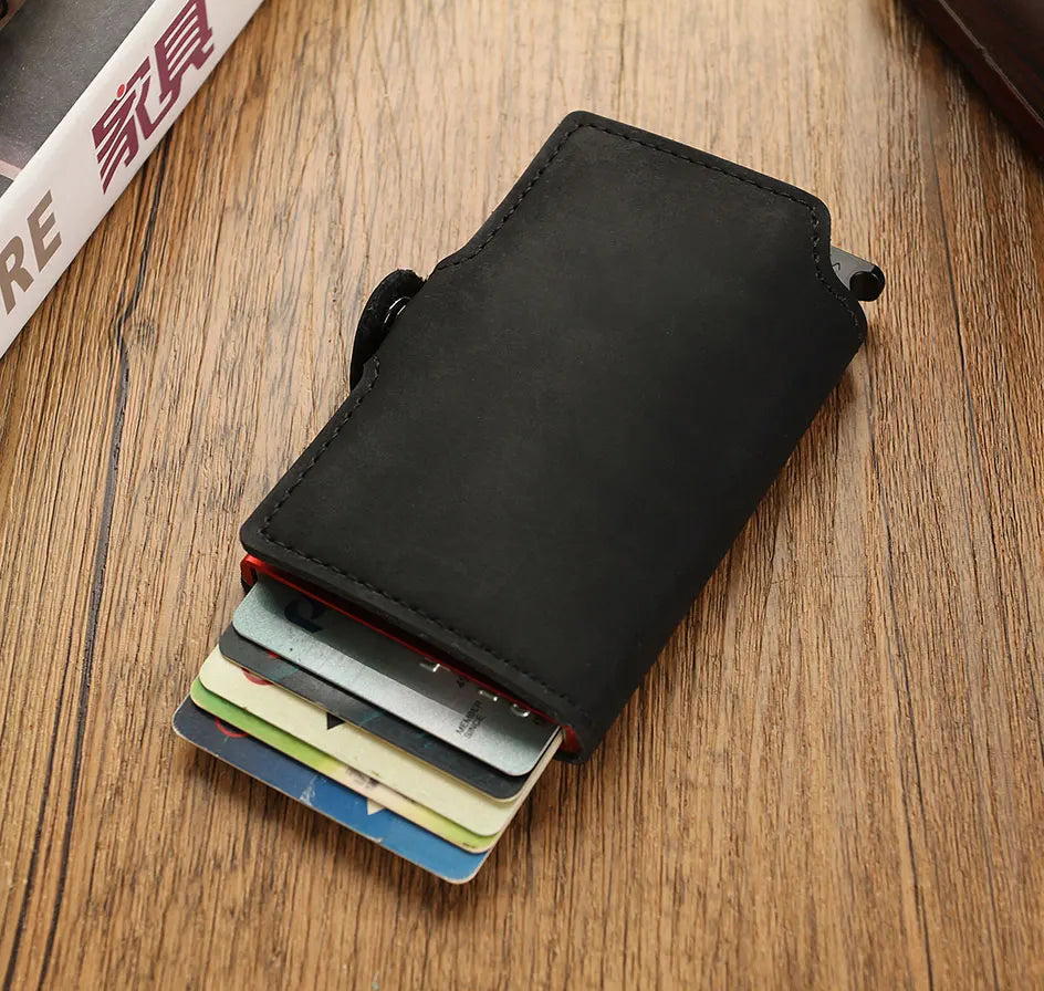 Slim Metal Business Card Holder with RFID Protection