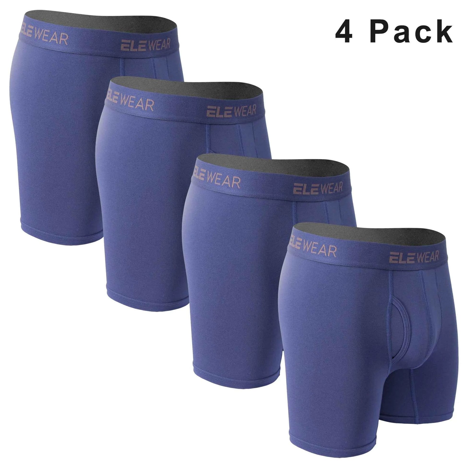 4 Pack Men's Breathable Boxershorts with Opening - Plus Size