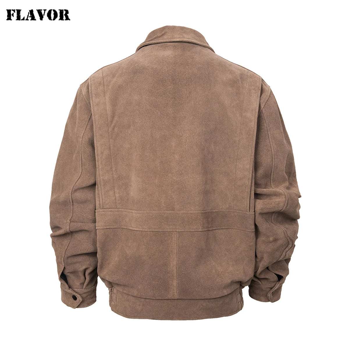 FLAVOR Men's Leather Bomber Jacket – Camel Classic