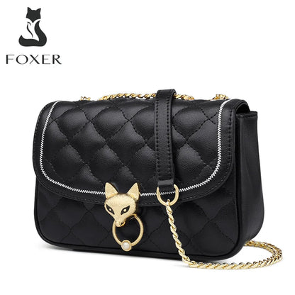 FOXER Split Leather Crossbody Bag