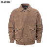 FLAVOR Men's Leather Bomber Jacket – Camel Classic